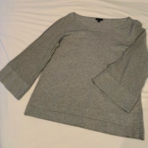 Talbots Shimmery Silver Sweater, M